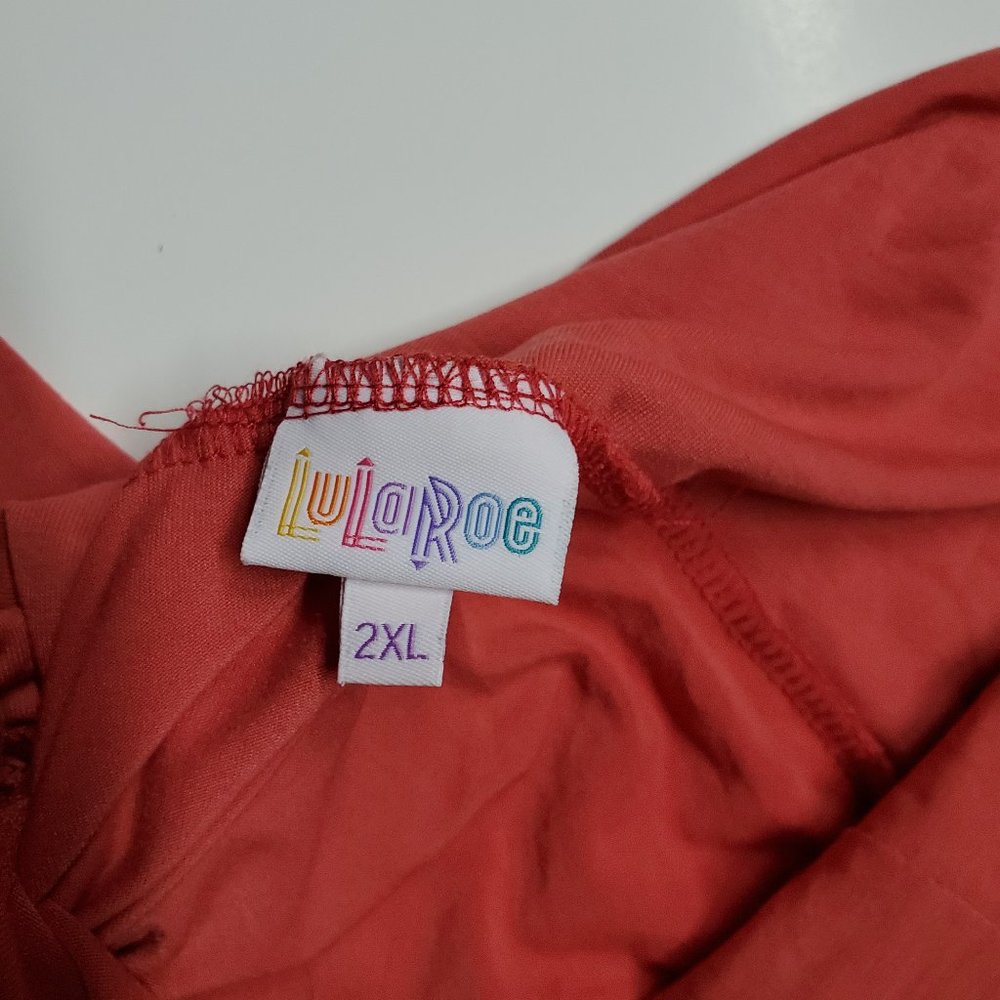 LulaRoe Womans Maxi Dress Size 2XL Coral/Pink